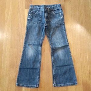 Y2K Crazy 8 Straight Girls Jeans Casual Low Rise abstract classic, Size 6